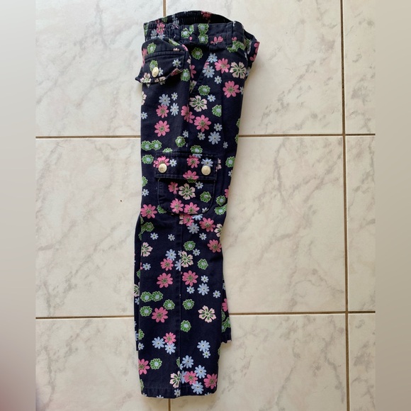 Hartstrings Floral twill cargo pants kids size 6 - Picture 4 of 5